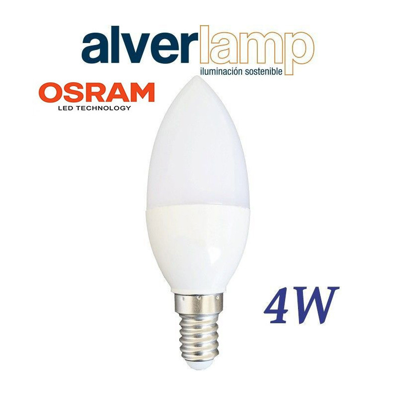 BOMBILLA LED 4W ROSCA E14 VELA 3000-6000K ALVERLAMP