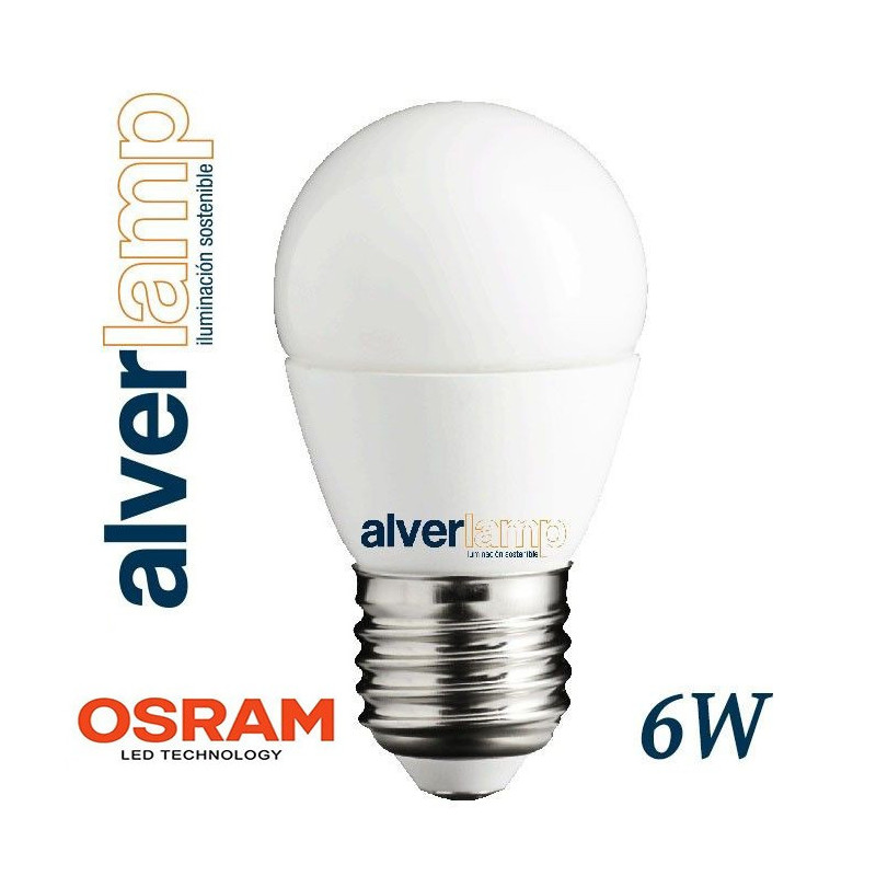 BOMBILLA LED 6W ROSCA E27 ESFERICA 3000-6000K ALVERLAMP