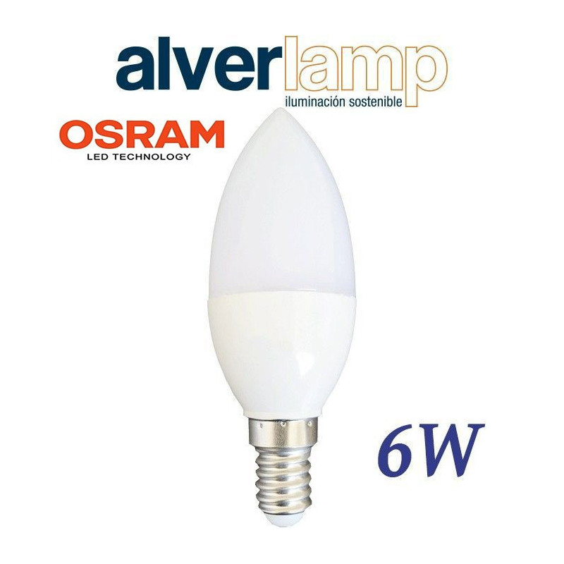 BOMBILLA LED 6W ROSCA E14 VELA 3000-6000K ALVERLAMP