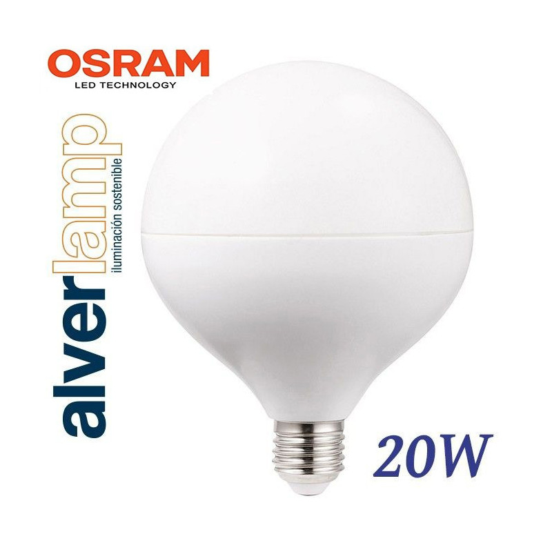 BOMBILLA LED 20W GLOBO ROSCA E27 3000-6000K ALVERLAMP