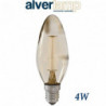 BOMBILLA LED DE FILAMENTO 4W VELA ROSCA E14 2700-6000K ALVERLAMP