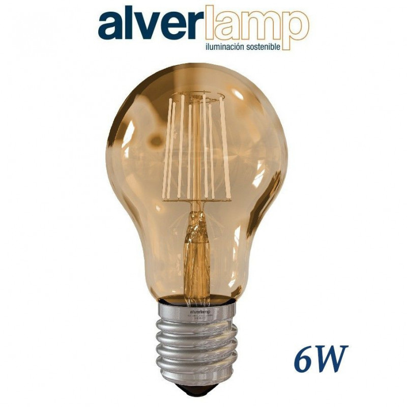BOMBILLA LED DE FILAMENTO 6W ROSCA E27 2700-6000K ALVERLAMP