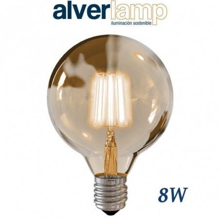 BOMBILLA LED DE FILAMENTO 8W GLOBO ROSCA E27 2700-6000K ALVERLAMP