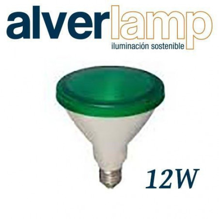 BOMBILLA LED PAR-38 12W ROSCA E27 GREEN ALVERLAMP LPAR12GR